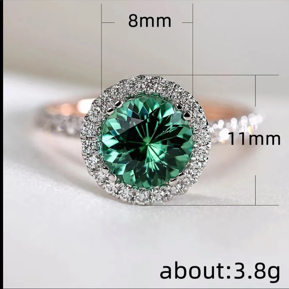 New Women’s Rose Gold Plated Crystal Ring - Picture 4 of 5